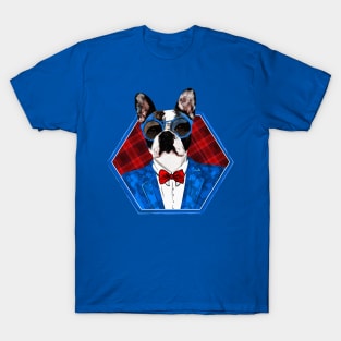 Hipster French Bulldog -Frenchie T-Shirt